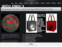 Tablet Screenshot of mortalkombatx.com